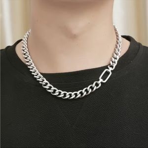 Stainless steel heavy Cuban titanium steel men’s chain 24” long, width 1 cm